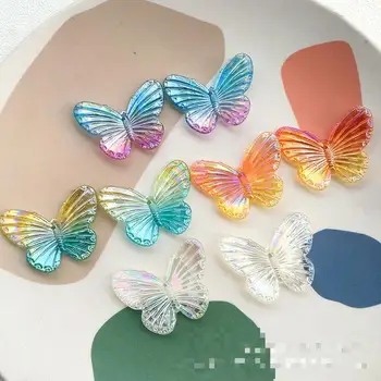 10шт Дрънкулката Смола 10 мм Цветни Пеперуди Flatback Планински Кристал, Бижута направи си Сам Сватбени Поздравителни Картички Бутони 1