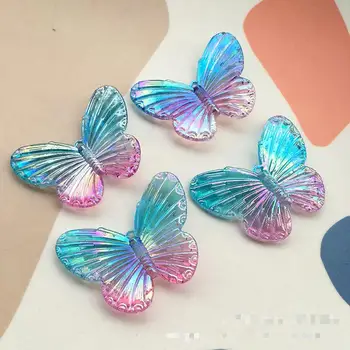 10шт Дрънкулката Смола 10 мм Цветни Пеперуди Flatback Планински Кристал, Бижута направи си Сам Сватбени Поздравителни Картички Бутони 2