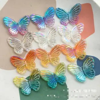 10шт Дрънкулката Смола 10 мм Цветни Пеперуди Flatback Планински Кристал, Бижута направи си Сам Сватбени Поздравителни Картички Бутони 3