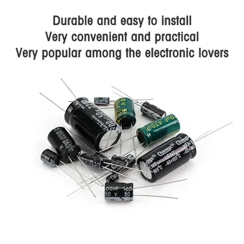 120 бр./лот от 50 Алуминиеви електролитни кондензатори 1 icf-2200 icf електролитни кондензатори 15 стойности САМ електронен комплект 1 icf 2,2 icf 3,3 на icf 1