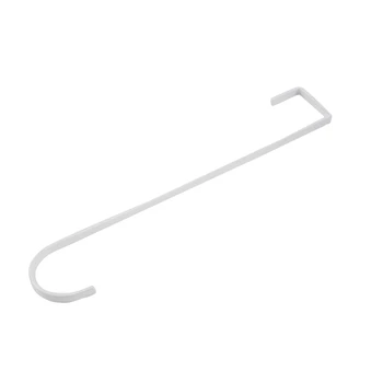 4X Кука за венци над вратата - Тънък метален държач за венци над вратата Ваканционни имоти закачалка за предната или на задната врата (бял)