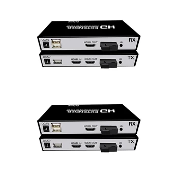 HDMI, Оптичен Преобразувател Поддържа Управление на USB 20 км Оптичен Разклонител С Линия По оптоволоконному Кабел SC 0