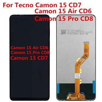 LCD дисплей За Tecno Camon 15 CD7 LCD дисплей Camon 15 Pro CD8 Сензорен Дисплей възли За Tecno Camon15 Air CD6 Екран Сензор