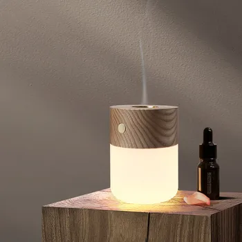 Led малка странична лампа За Сън Обикновен Дървен Акумулаторна батерия С Ароматни лека нощ Начало Декор за Йога Празничен Подарък 4