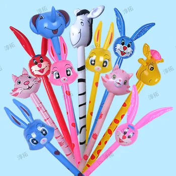 PVC Детски Надуваеми Играчки Главата на Животното Остана на Едро Надуваема Нож Животно Нож Жираф Тласък Подарък 1