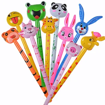 PVC Детски Надуваеми Играчки Главата на Животното Остана на Едро Надуваема Нож Животно Нож Жираф Тласък Подарък 3