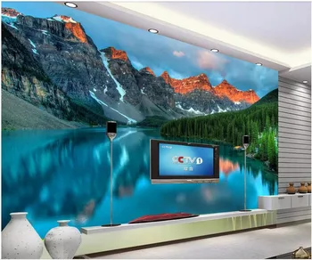 WDBH custom снимка 3d тапети Езерото светлина планински пейзаж хол начало декор на 3d стенописи тапети за стени d 3 2