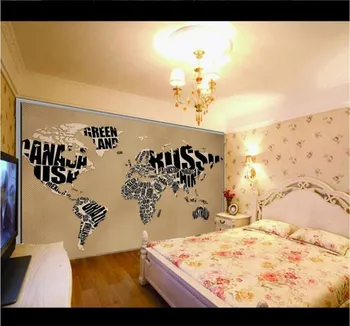 Xuesu Прост английски тапети с букви спалня хол стенни картини по поръчка 8D водоустойчив материал 4