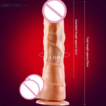 Zerosky Безжично Дистанционно Управление Огромен Реалистичен Вибратор Вибратор Мъжки Изкуствен Пенис С Топъл Дик Мастурбатор Секс играчки за жени 5