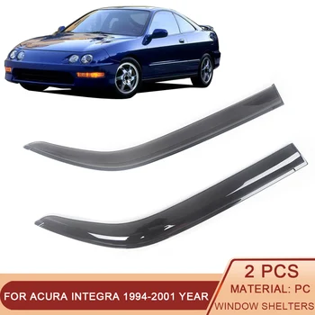 За Acura Integra 1994-2001 2-местен Автомобил Черно Оцветени Козирка на Страничните Прозорци на Автомобила Защита на Вентилационни Покривала за Подслон Защита От Дъжд Врата Козирка