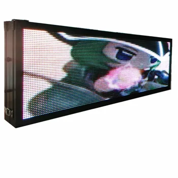 Имитатор на пиксела 66 инча П10 48*160 на открито застана на страната на борда на дисплея LED УОС пълноцветен видео-водоустойчиви плотове 1