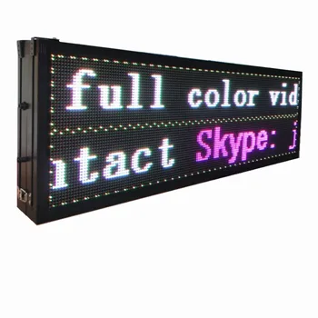 Имитатор на пиксела 66 инча П10 48*160 на открито застана на страната на борда на дисплея LED УОС пълноцветен видео-водоустойчиви плотове 3
