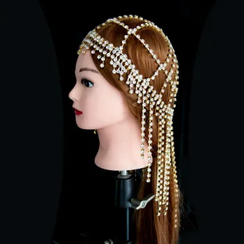 Луксозна сватбена прическа с декорация във формата на кристали, прическа на булката, верижка за коса, дамски бижута, шапки с Пайети и четки, аксесоари, подаръци