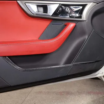 Меки Етикети с Тапицерия Рожка Динамиката на Вратата на Колата е От Въглеродни Влакна За Jaguar F-TYPE 2013-2022 Автомобилни Аксесоари За Интериора 0