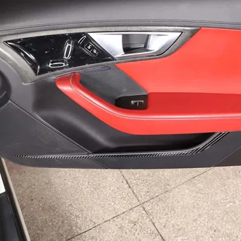 Меки Етикети с Тапицерия Рожка Динамиката на Вратата на Колата е От Въглеродни Влакна За Jaguar F-TYPE 2013-2022 Автомобилни Аксесоари За Интериора 3