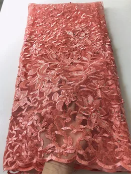 Модерен дизайн JRB-62809 висококачествена каменна френска лейси плат за вечерна рокля Красива африканска тюлевая лейси плат с мъниста 2