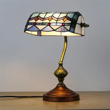 Настолна Лампа Hongcui Тифани LED Модерна и Креативна Цветна Стъклена Настолна Лампа Нощна Декор За Дома Хол Спалня 1