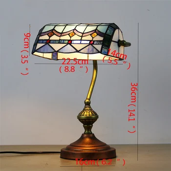 Настолна Лампа Hongcui Тифани LED Модерна и Креативна Цветна Стъклена Настолна Лампа Нощна Декор За Дома Хол Спалня 4
