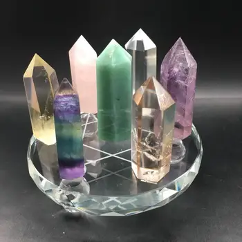 нов продукт от 7 звезди заздравяване пръчка гледна кристали кварц камъни пръчка гледна обелиск начало декор на фън шуй занаяти за изцеление подаръци