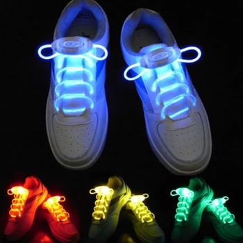 Нови Многоцветни Стръмни нощни неон led връзки за обувки, Лента за Обувки, Светещи Светещи Ремък, Аксесоари За Партита, Led обувки 2