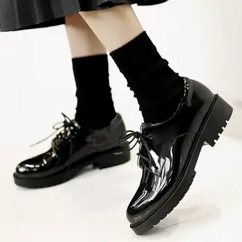 Ретро Британски стил, студентски обувки в стил Лолита 