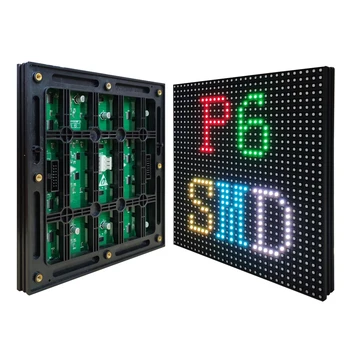 Специална разпродажба Пълноцветен P6 открит led модул HUB75 интерфейс SMD 1/8 текущия размер на сканиране 192* 192 мм